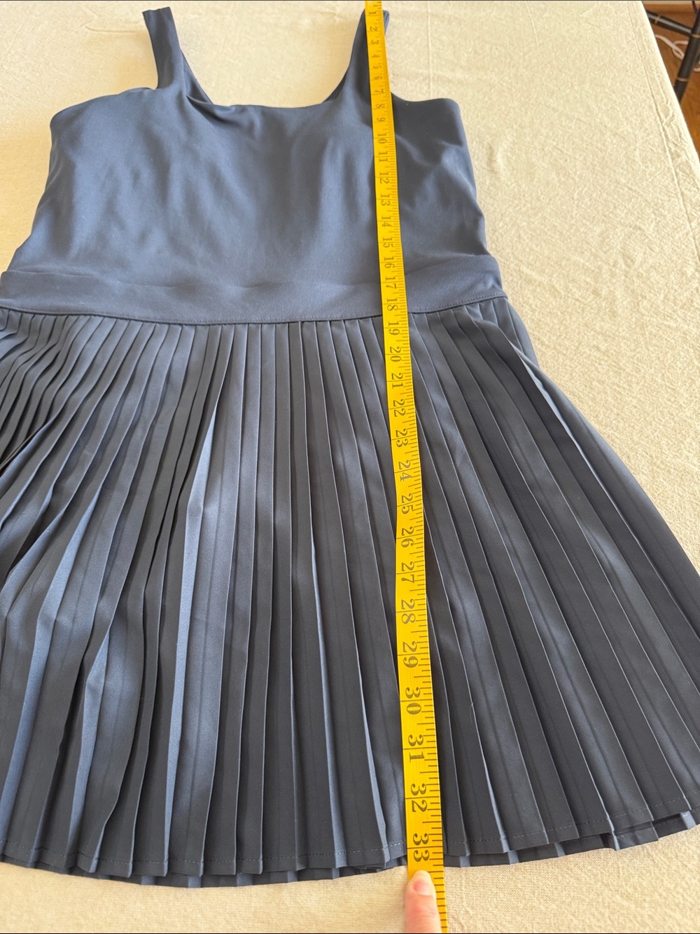 All In Motion Pleated Athletic Dress Built-In Rear access Shorts Navy Large - Picture 14 of 15